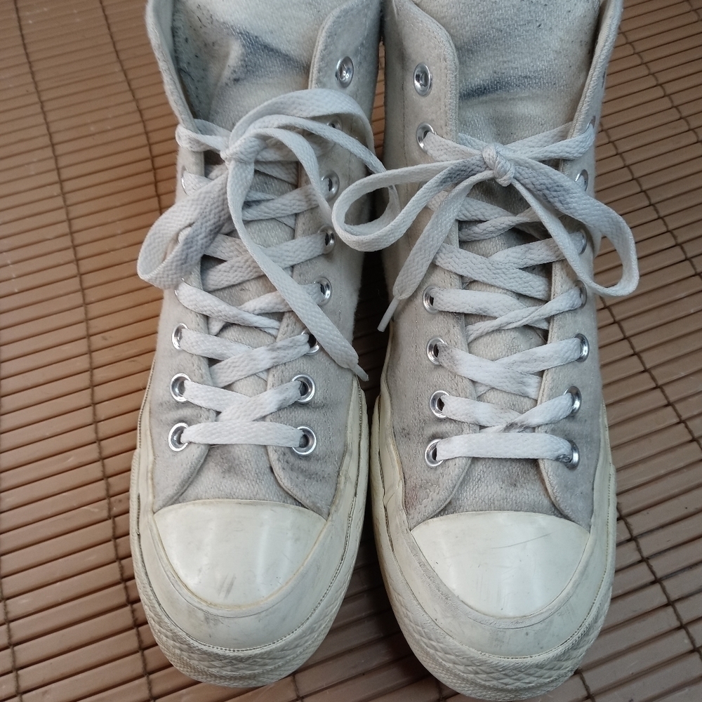 Rare Converse All Star Chuck Taylor White Wool High Top Sneakers Men's S… - Picture 2 of 10